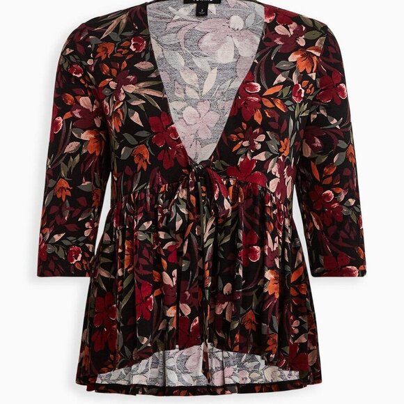 Knit Baby Doll Jacket floral pattern - Picture 1 of 11